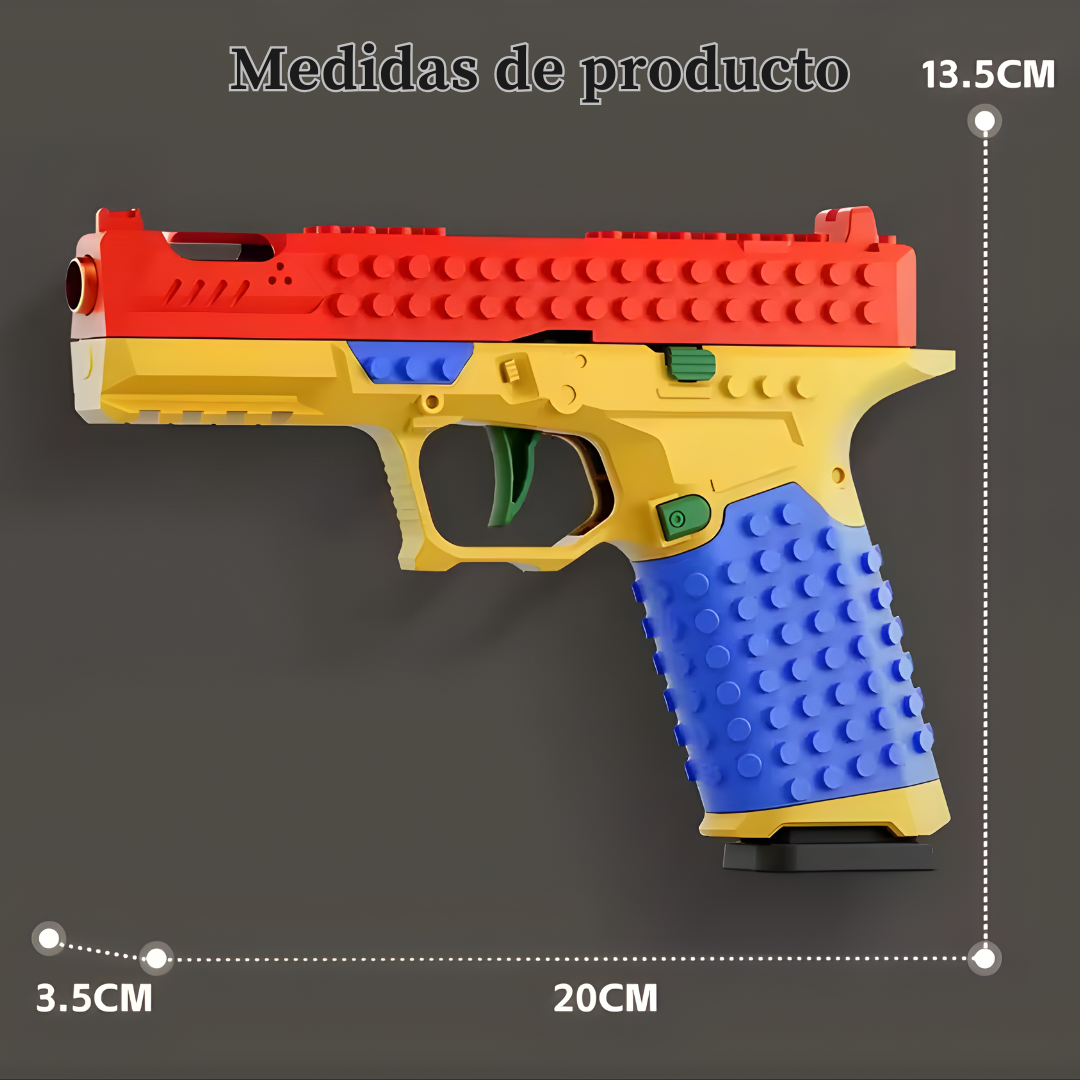 Pistola BlockFire™ – Pistola de juguete estilo bloques
